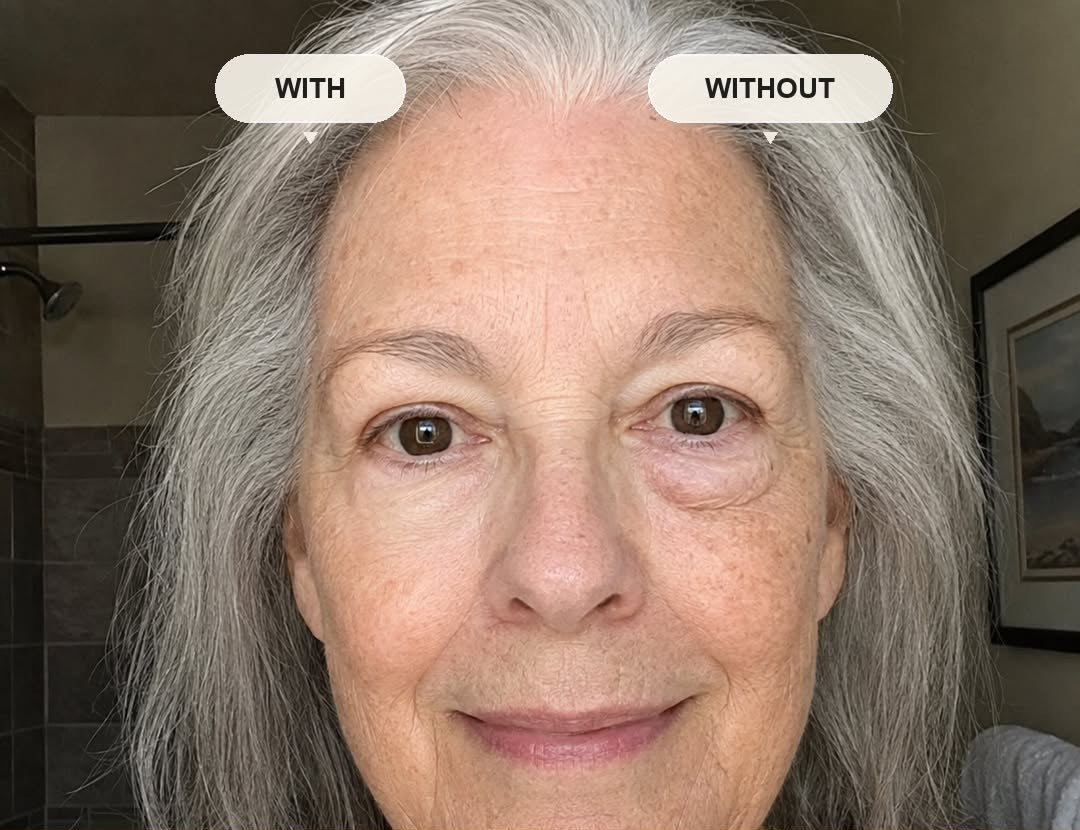 One eye with Instant Lift, one eye without